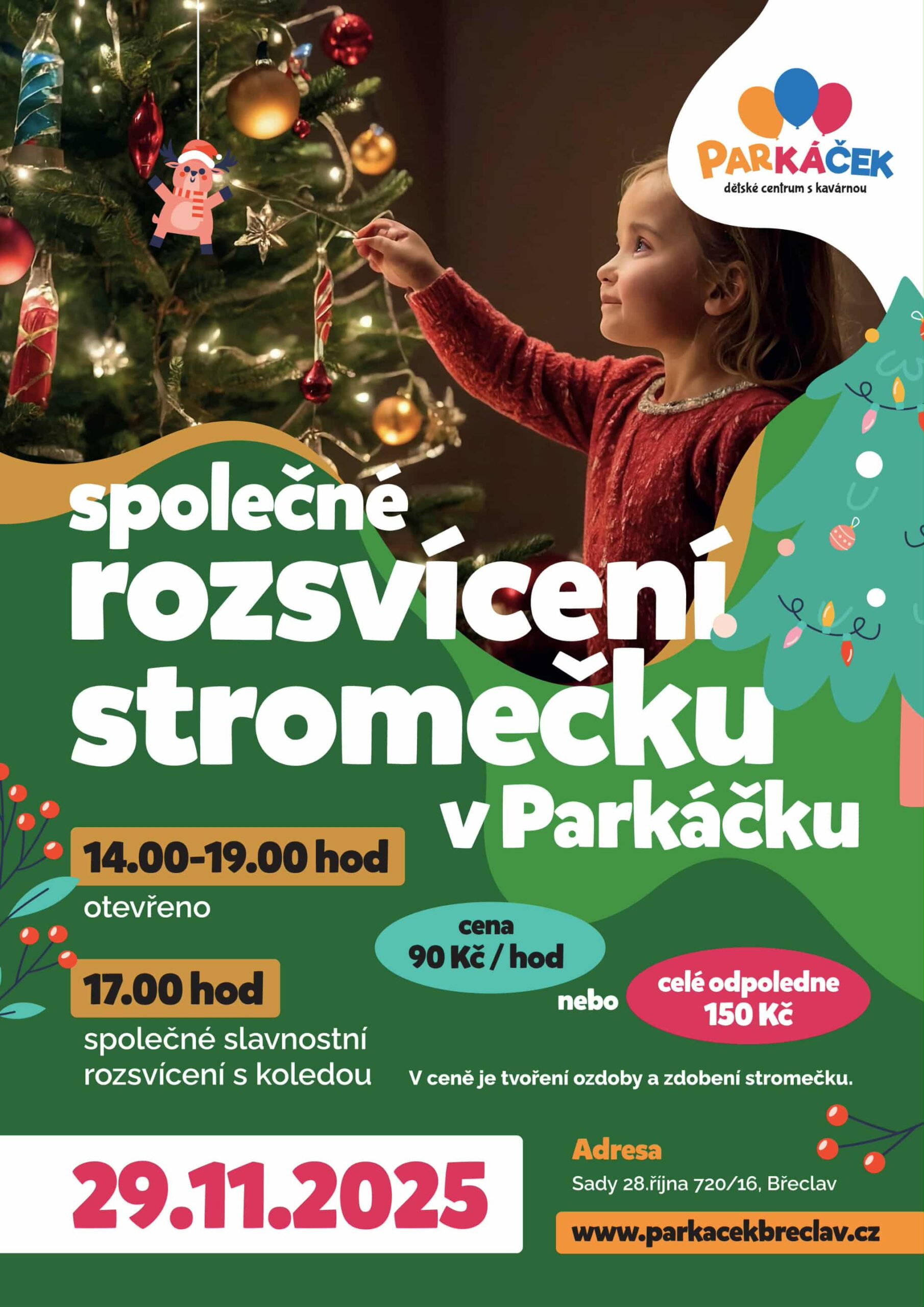 Rozsvícení stromečku v Parkáčku Břeclav