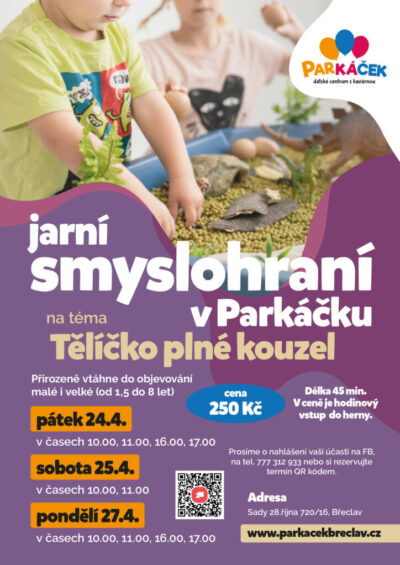 Jarní smyslohraní v Parkáčku Břeclav na téma lidské tělo